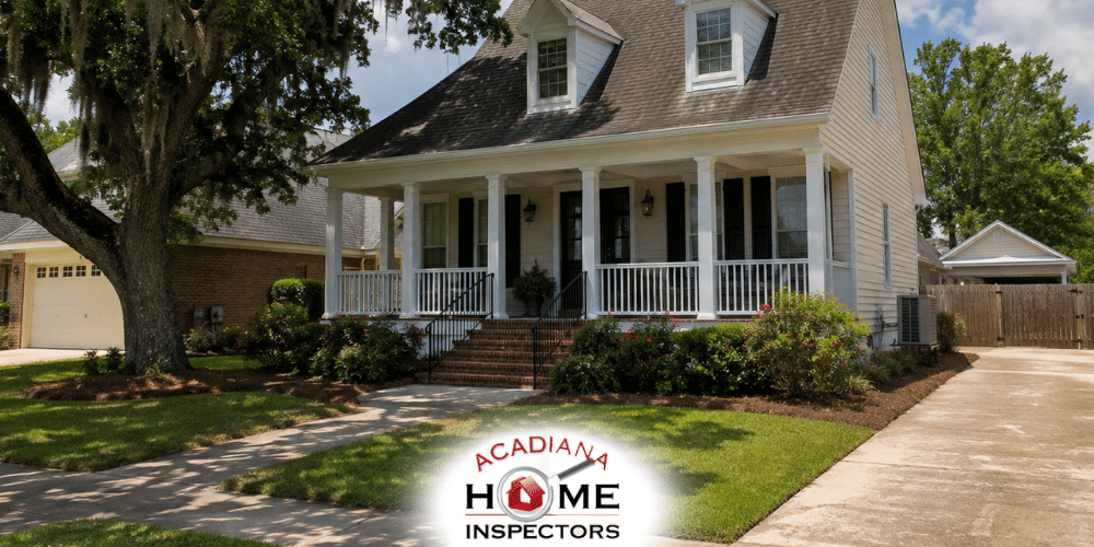 Single-family home in Lafayette, LA inspected for climate-related concerns during an Acadiana home inspection.
